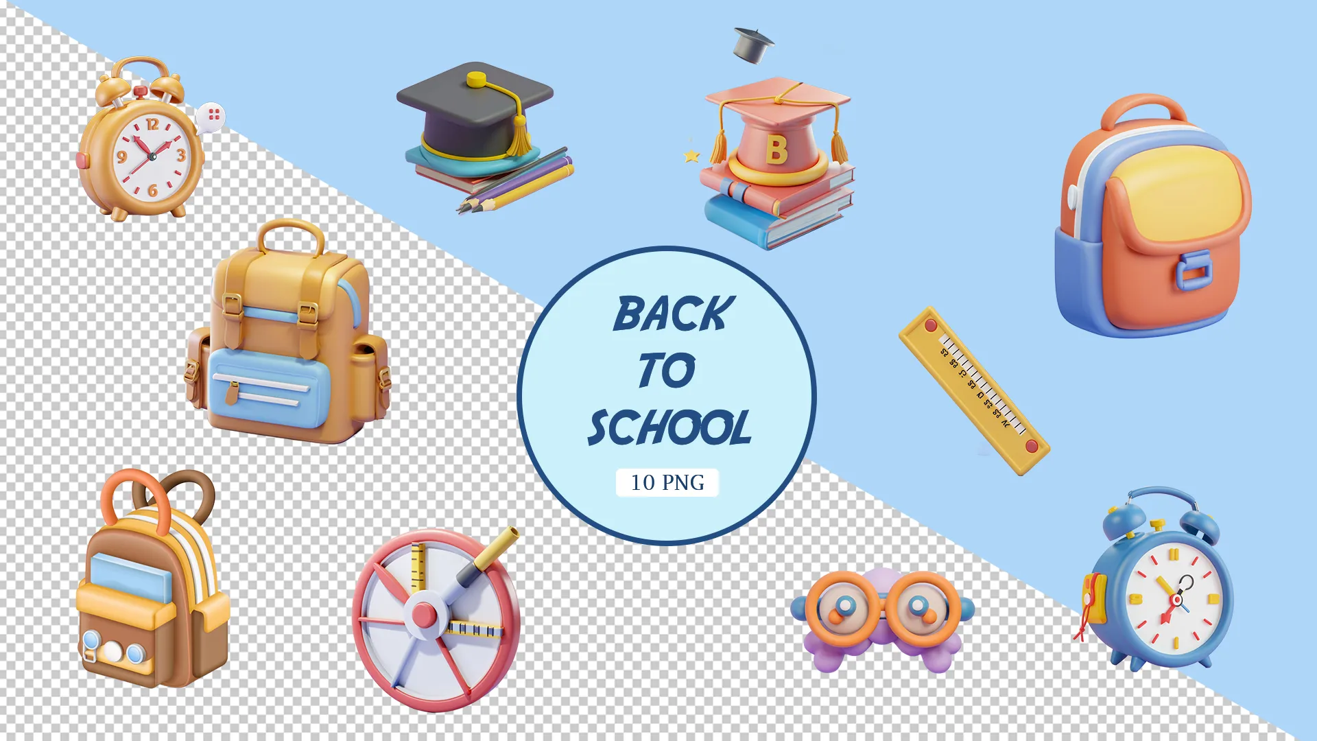 Back to School 3D Educational Pack image